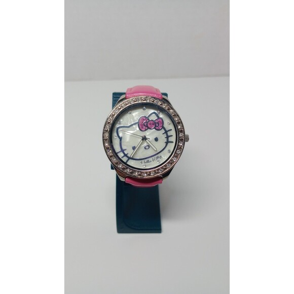 2013 Sanrio Hello Kitty Watch Tested Cracked Band Pink - Picture 1 of 8